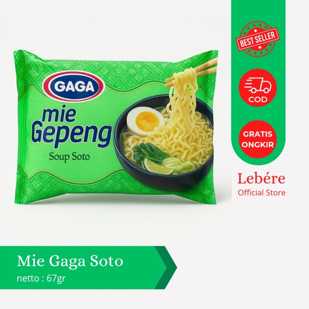 Mie Gaga - Mie Gepeng Soup Soto