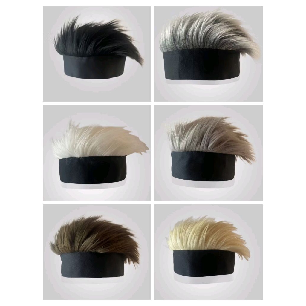 Topi rambut palsu Naruto anak dan dewasa, Topi wig cosplay anime Naruto