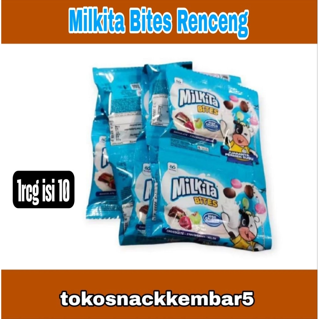 

MILKITA Bites Renceng 1 Renceng isi 10pc ECER 1000