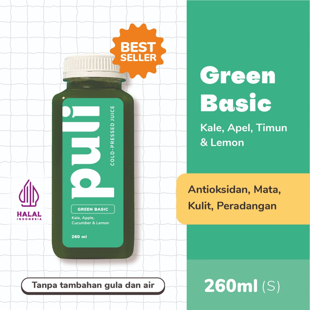 

Puli Juice - Green Basic | Cold Pressed Juice 260ml (Small)