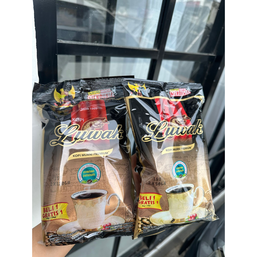 

KOPI LUWAK MURNI HITAM isi 2 dalam plastik/ Luwak Murni 50gr / Luwak Murni 120gr