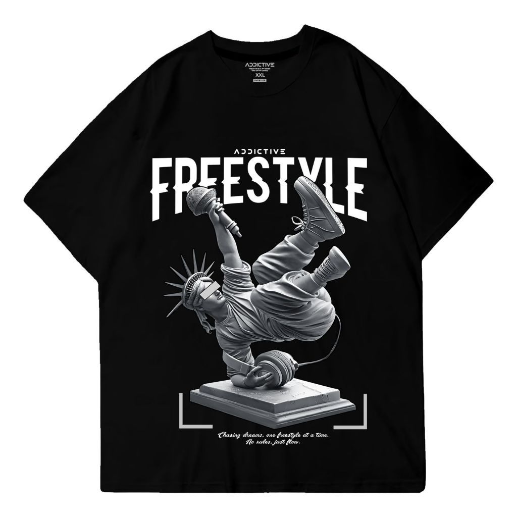 Kaos Baju Hip-Hop dengan Gambar Patung Liberty Breakdance, Desain Unik untuk Penggemar Streetwear