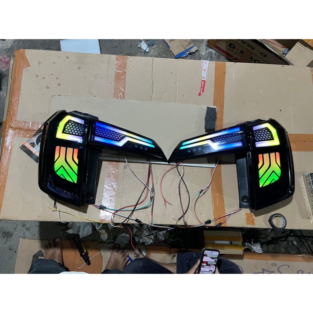 TERBARU Stoplamp Calya Sigra Custom (Hand MADE) RGB Matrix padlepop SEIN RUNNING
