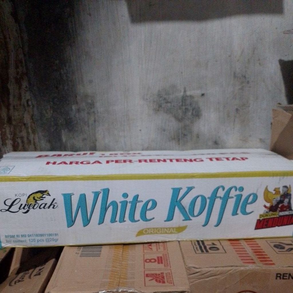 

Luwak White Koffie 1 dus isi 10 renceng x 120pcs x @20g