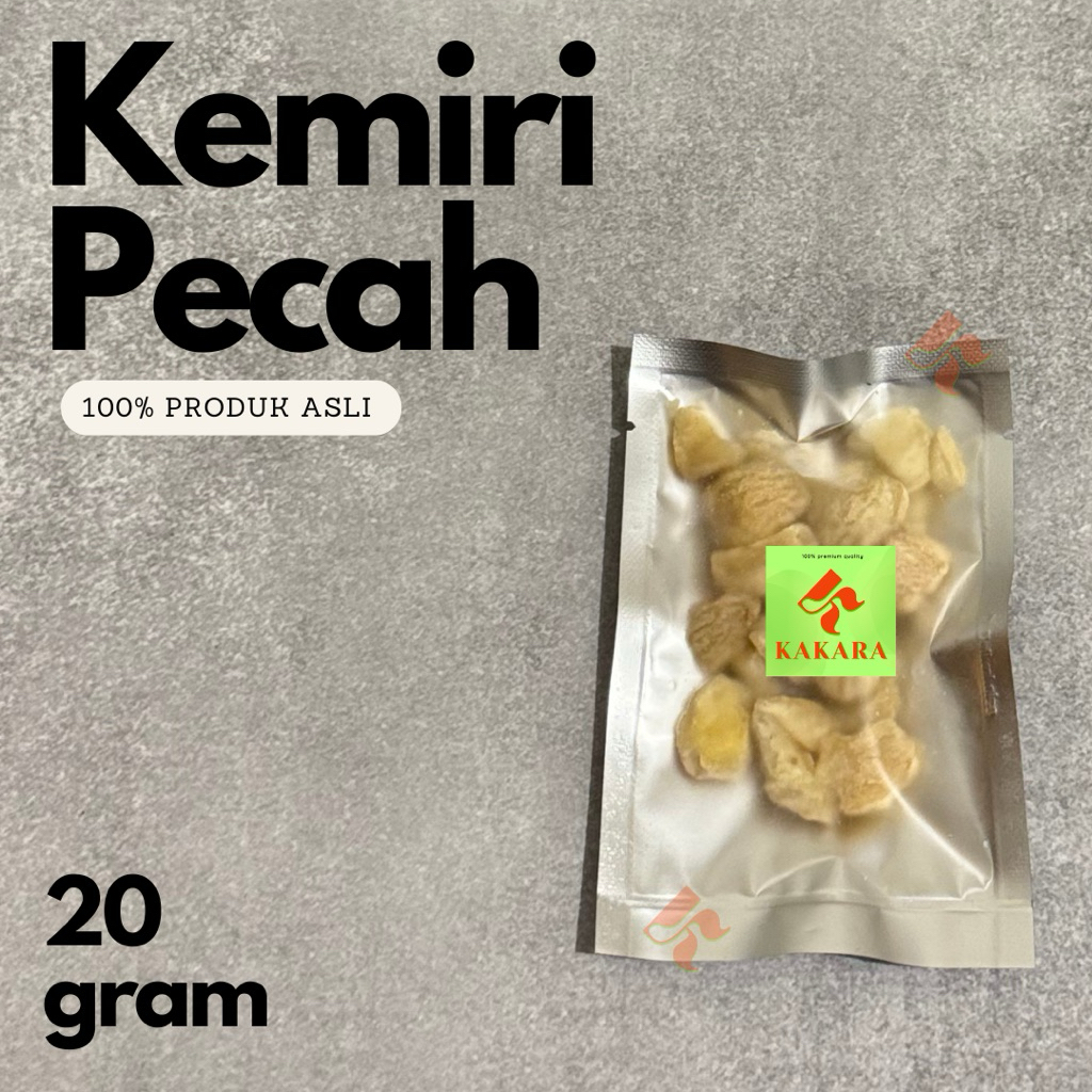 

KAKARA - Kemiri Pecah / Candlenut 20 gram bumbu dapur kemasan sachet