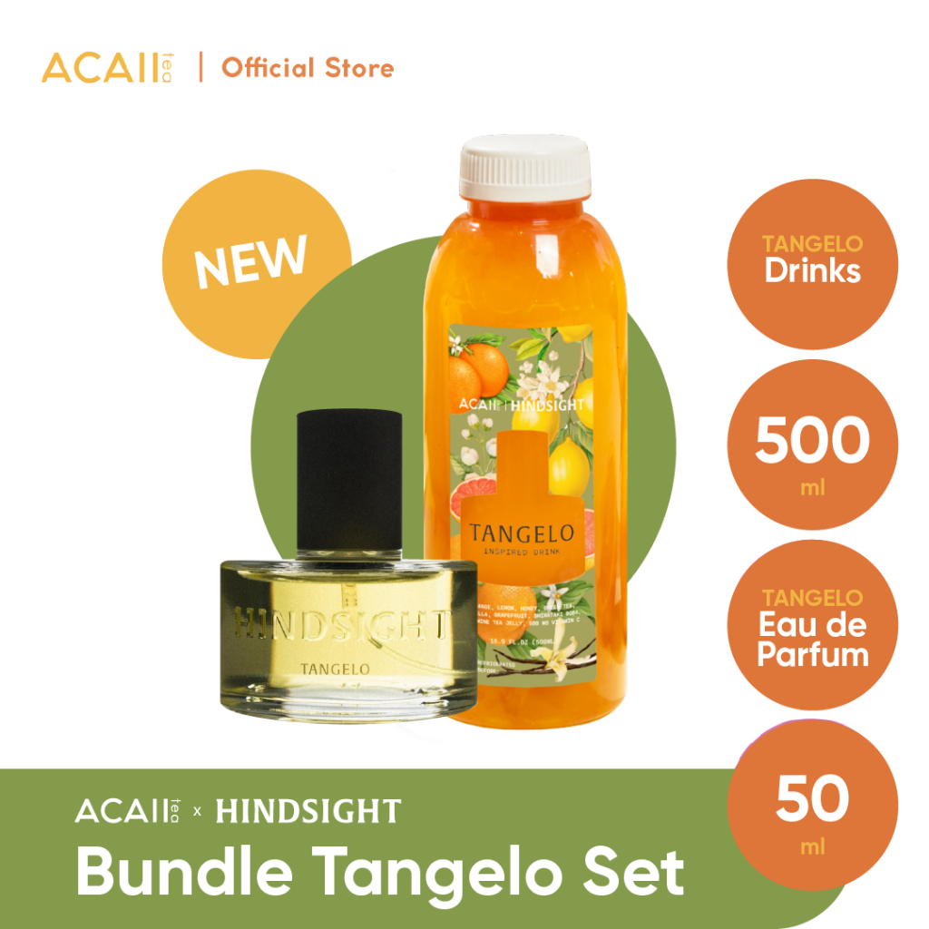 

Bundle Tangelo Set by Acaii Tea x Hindsight (Drinks + Perfume)