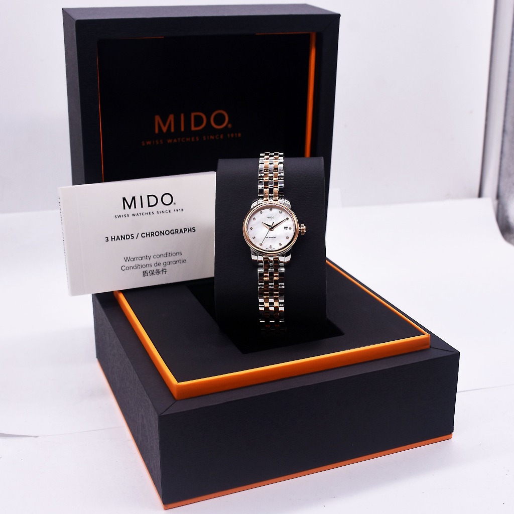 Jam Tangan Wanita Mido M039.007.22.106.00 Baroncelli Lady Twenty Five Original Garansi Resmi