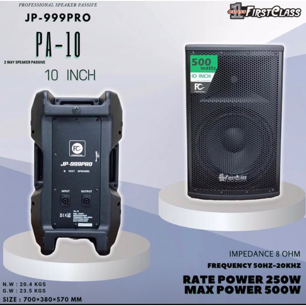 Speaker Pasif 10 inch Firstclass pa 10 inch Speaker  Passive Karaoke