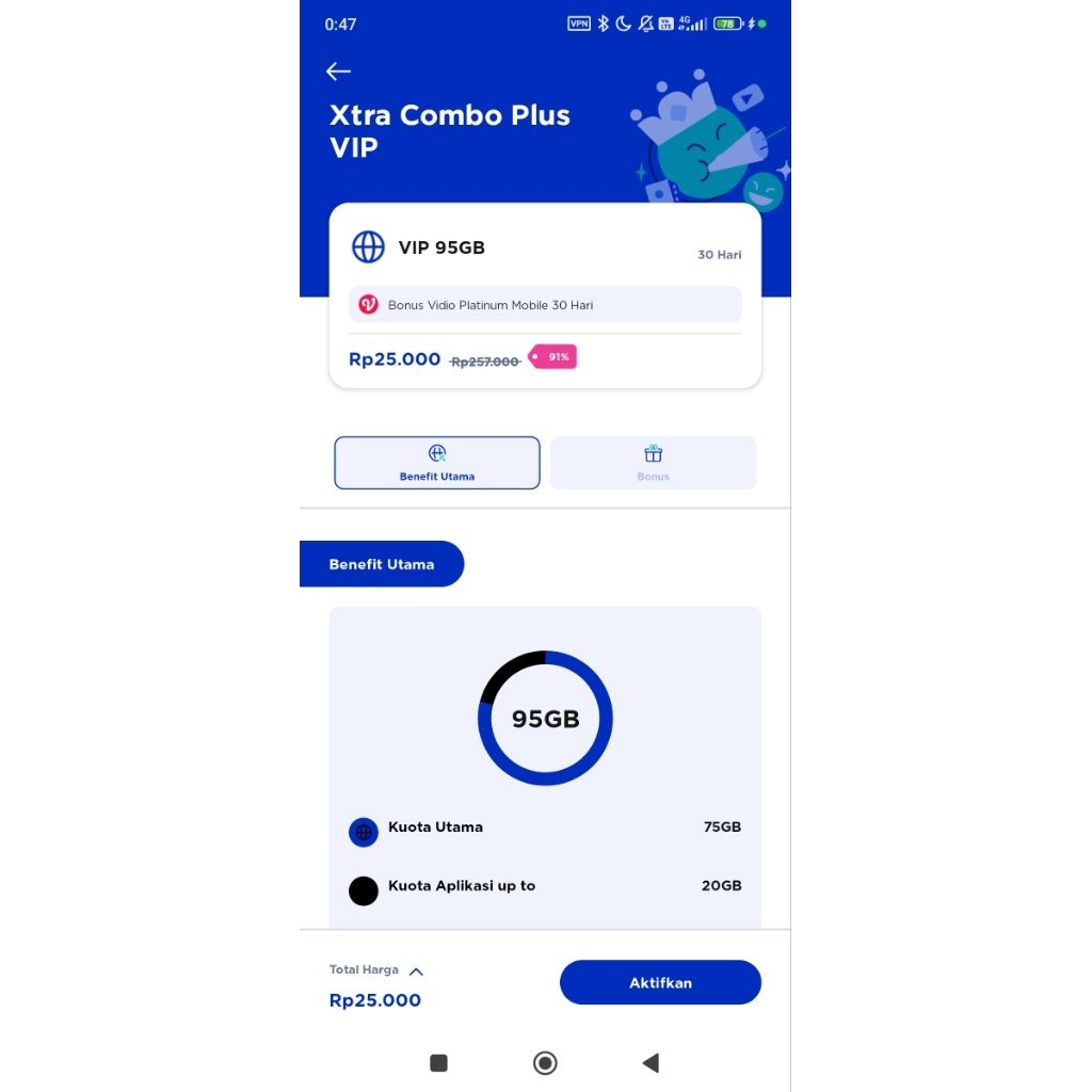 KARTU PERDANA XL XCVIP DISCOUNT 90%