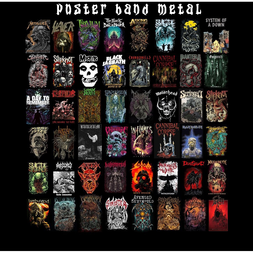 Poster band metal |poster aestetic|poster band|poster dinding|poster kamar|