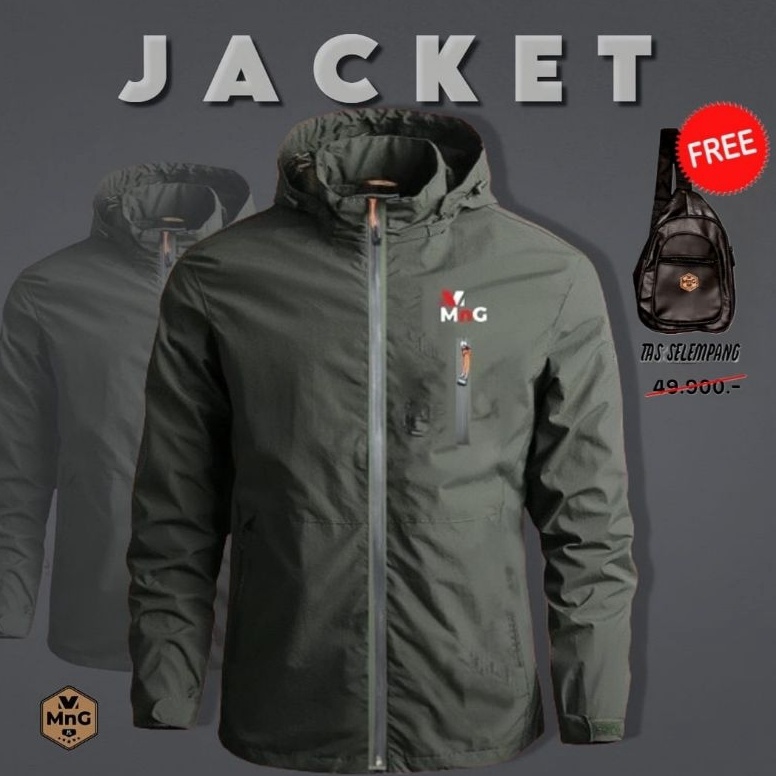 KODE X28R MnG Jaket Gunung Pria Waterproof Anti Air Taslan Outdoor Hiking Windproof Sleting Full Wat