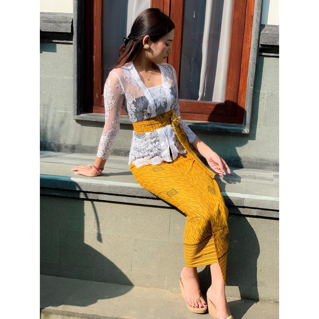 kamen seseh lembaran set selendang kain meteran rok wanita kamen bali