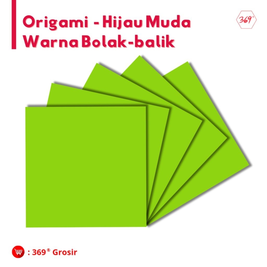 

369 - Origami / Kertas Lipat Warna Hijau
