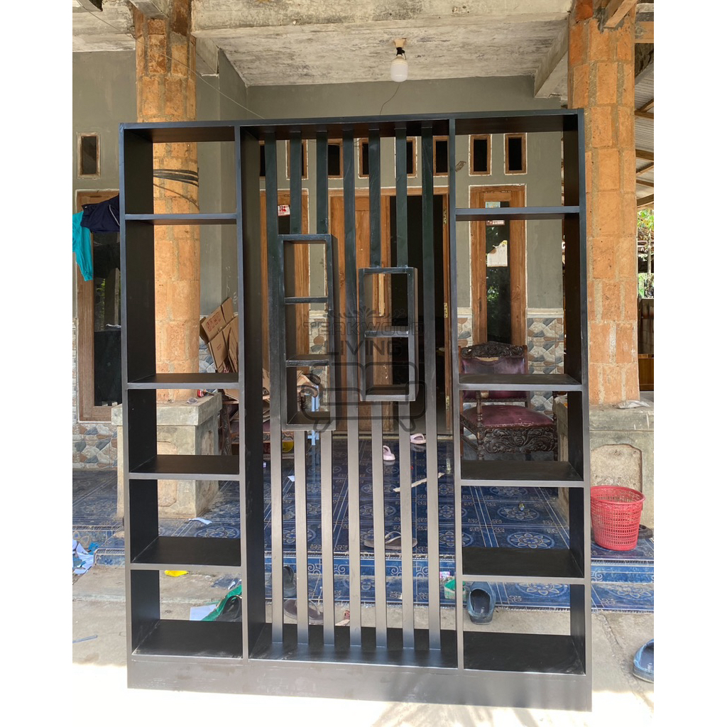 Partisi Kayu Jati Partisi Minimalis Jati Partisi Penyekat Ruang Rak Penyekat Ruangan Minimalis Estet