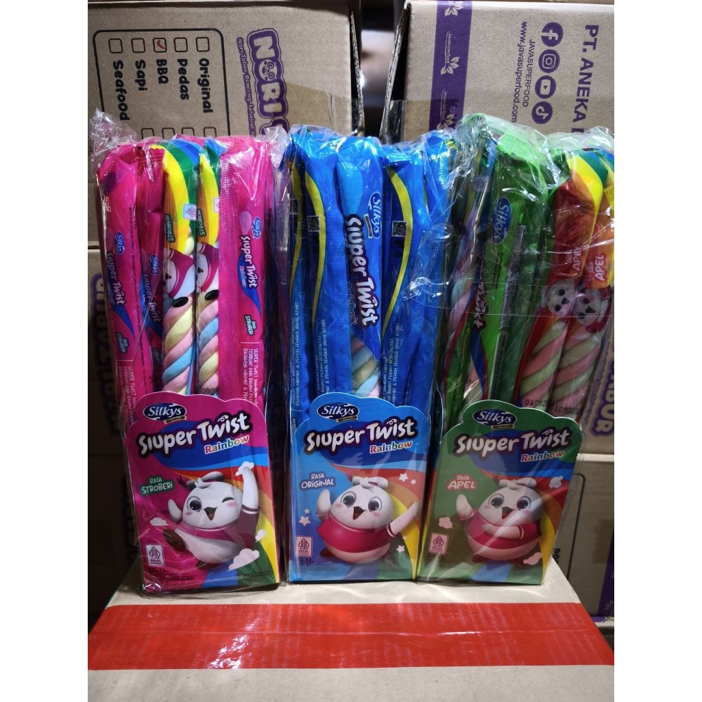 

Silky Super Twist Rainbow Marshmallow (Isi 20 pcs)