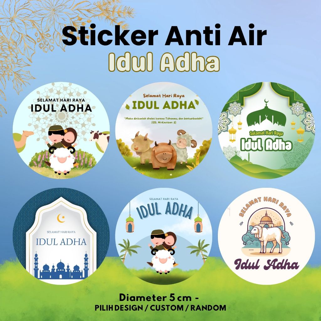 

Sticker Bulat Diameter 5 cm Idul Adha Anti Air tebal lucu simple UMKM Ready siap kirim Bandung