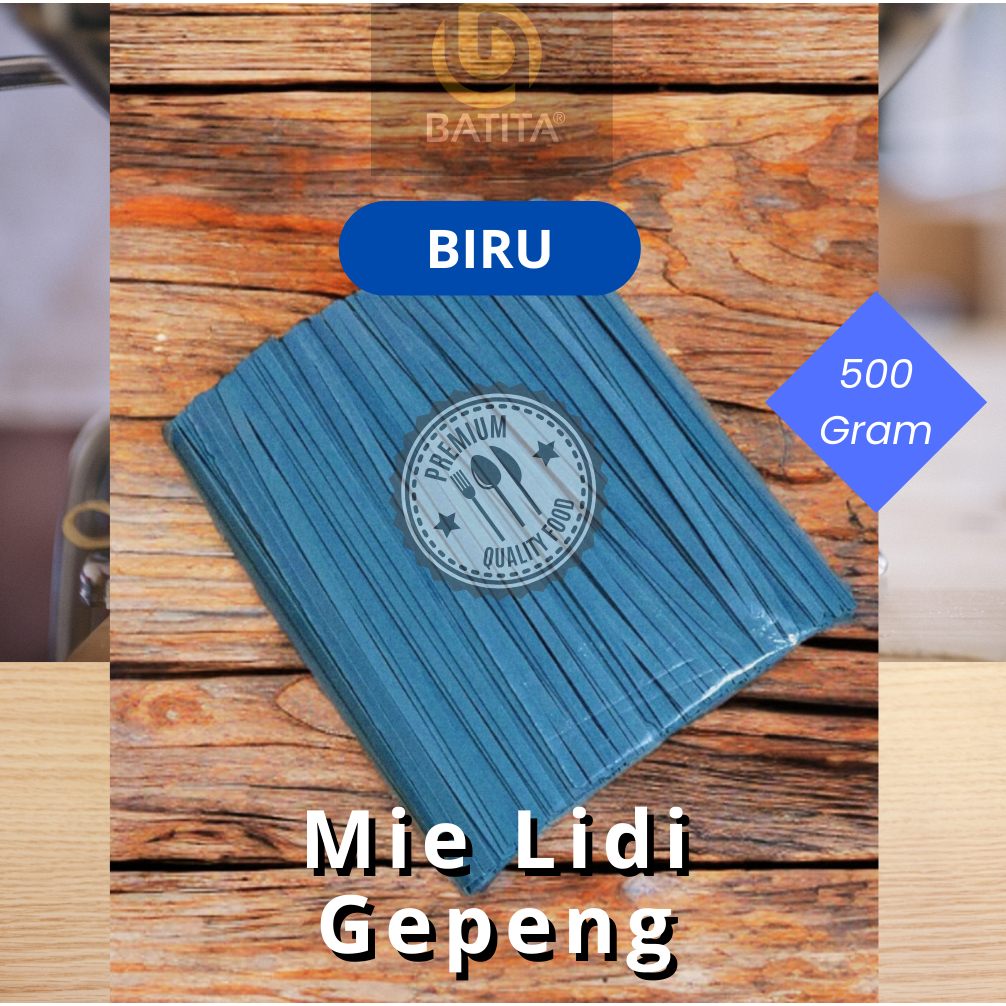 

Mie Lidi Gepeng 500 gr Warna Biru Makanan Ringan Mie Pasta