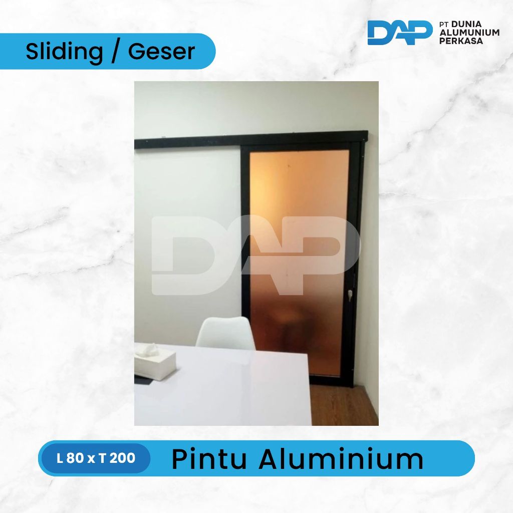 PINTU SLIDING / Geser Aluminium 80 x 200 - Anti Rayap Anti Karat Kokoh Kuat Alumunium