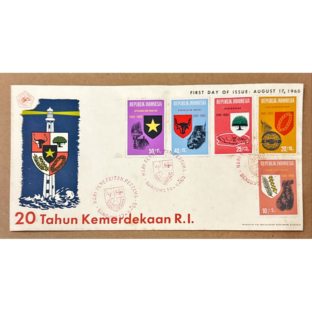 

PRANGKO INDONESIA 1965 SHP 20 TAHUN KEMERDEKAAN REPUBLIK INDONESIA. MINT.