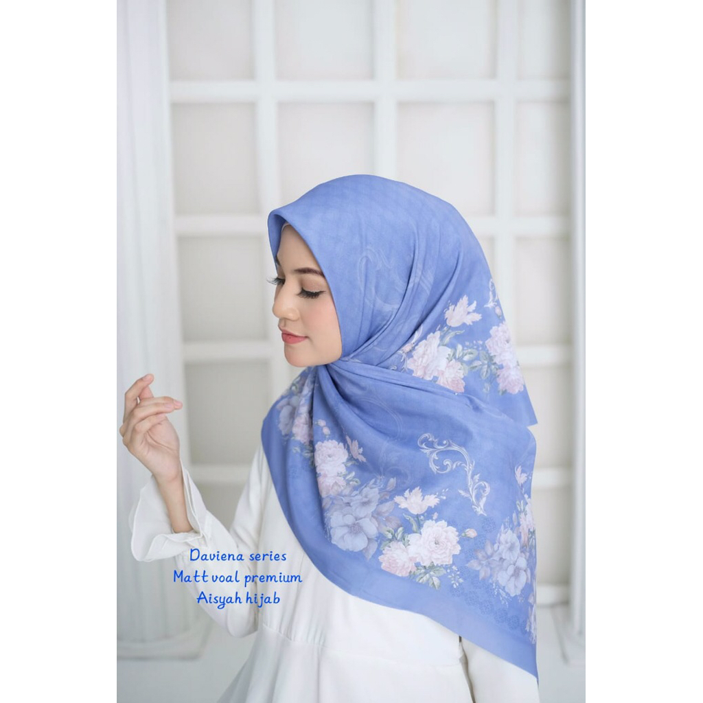 Grosir Hijab 10pcs Hijab Segiempat Daviena Series Aisyah Jilbab Segiempat Motif Premium Aisyah Jilba