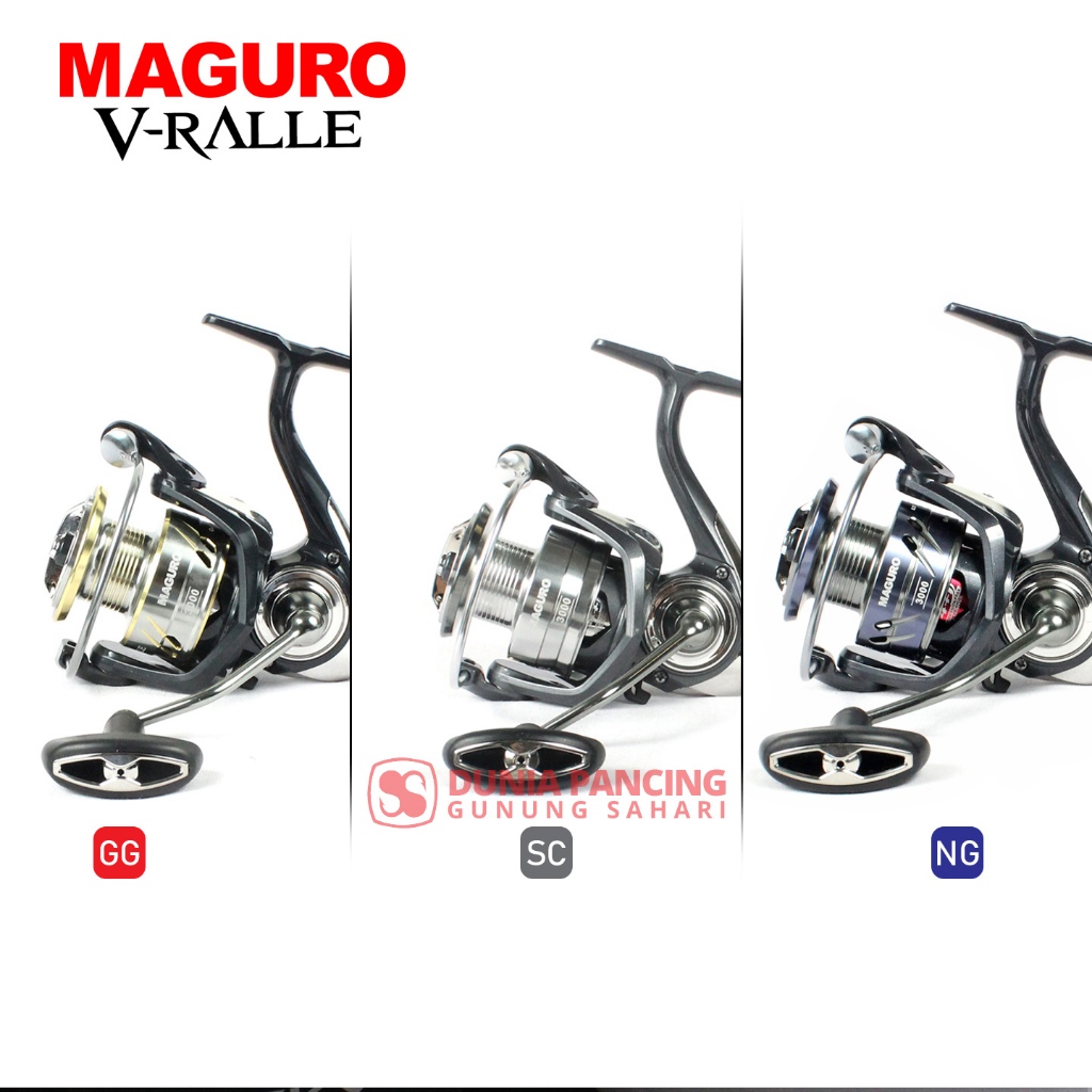 Reel Spinning Maguro V-Ralle 25 1000-6000 | KNOB BULAT-PIPIH | SW RUBBER | POWER HANDLE | AK HANDLE