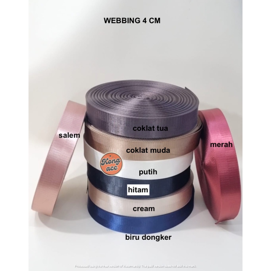 GROSIR / WEBBING TAS /BISBAN TAS 4 CM NYLON TEKSTUR PANAH / ROLL