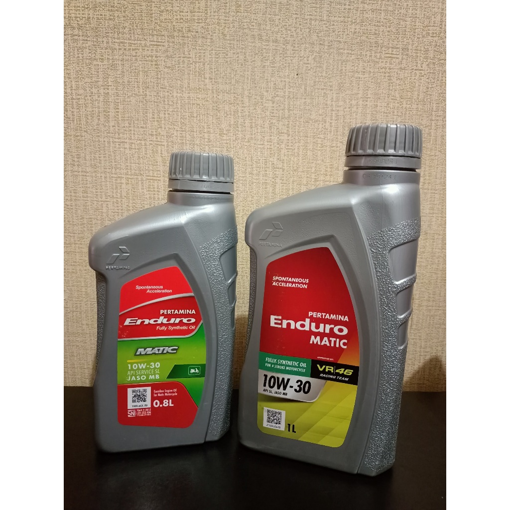 [Ori 100%] Oli Pertamina Enduro Matic 800ML 1L SAE 10W-30 / Oli Motor Matic Beat Scoopy Mio J