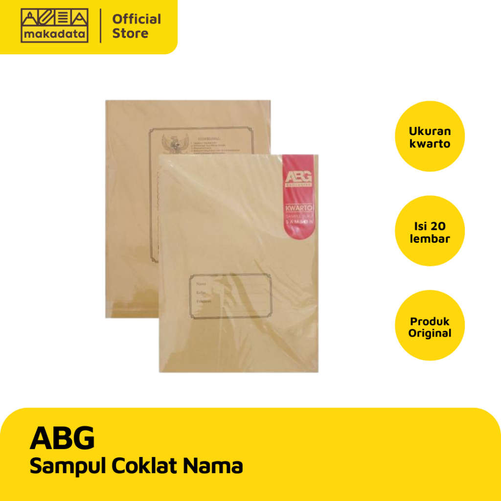 

SAMPUL KERTAS COKLAT KWARTO ABG NAMA (20 LBR) MURAH