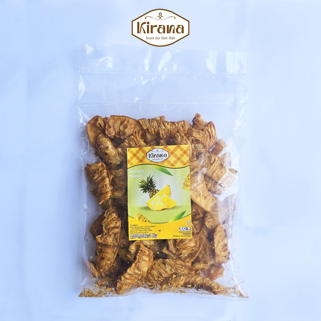 

KiranaSnackGrosir - Keripik Buah Keripik Nanas 500 gr - Keripik Buah/Keripik Nangka/Keripik Apel