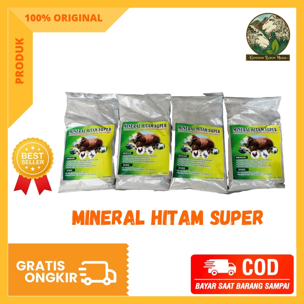 Mineral Hitam Super Untuk Sapi Kambing & Unggas - Meningkatkan Kekebalan Tubuh