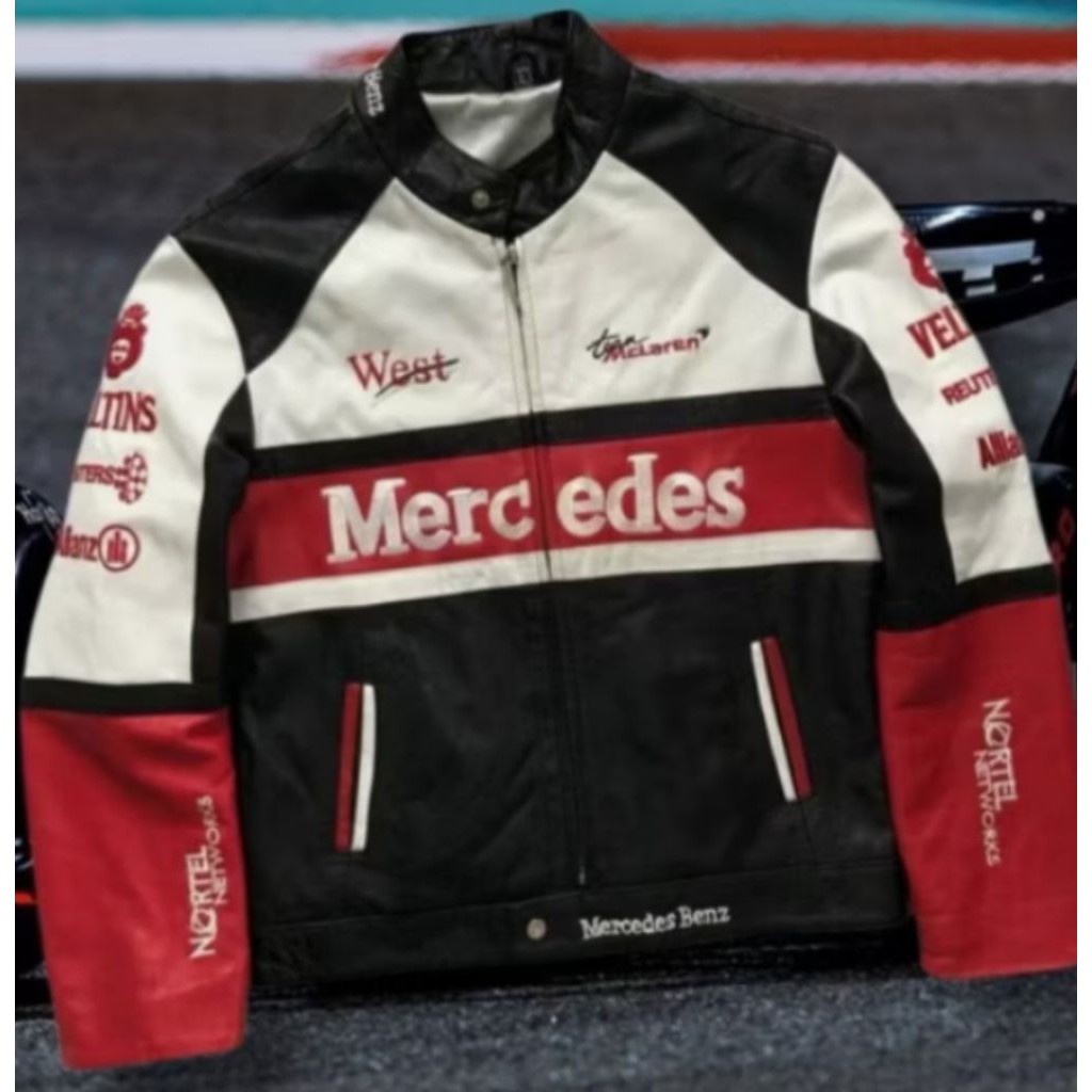 Mercedes Red Race Jacket Leather