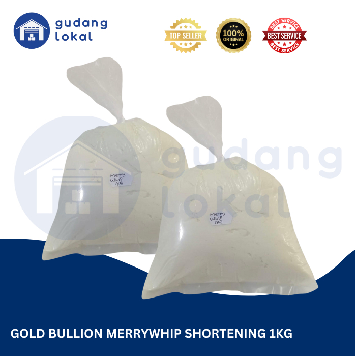 

Gold Bullion Merrywhip Shortening Fat 1kg/500gr/250gr