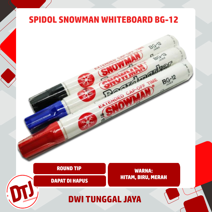 

Spidol Snowman White Board Marker BG-12 (Bisa Dihapus)