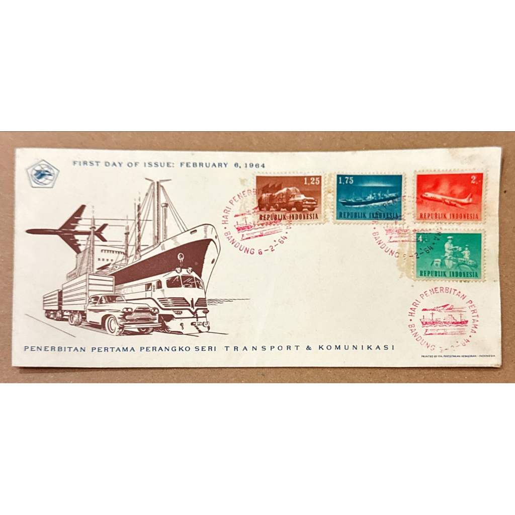 

PRANGKO INDONESIA 1964 SHP TRANSPORTASI & KOMUNIKASI. MINT.