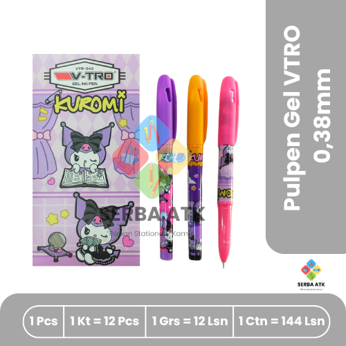 

[12 pcs] Pulpen/Pena gel cair murah VTRO 235 0,38mm gambar karakter