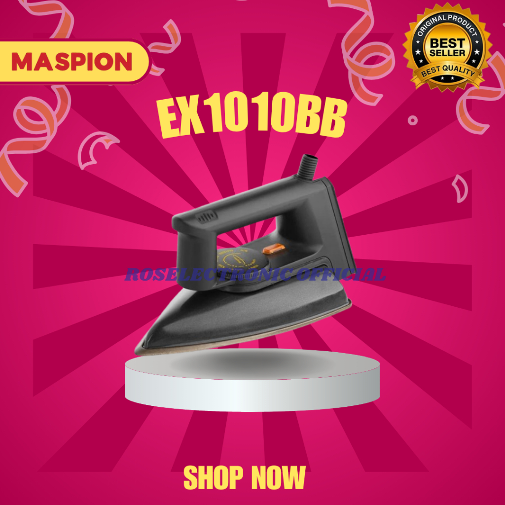 MASPION SETRIKA EX 1010BB SETRIKA LISTRIK/ EX1010BB/ EX 1010 BB /EX-1010BB/SETRIKA TRAVEL ORIGINAL