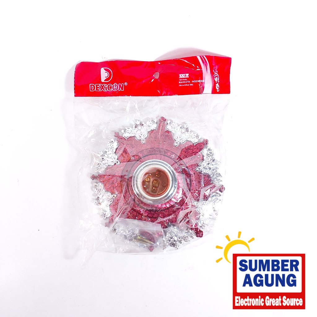 DPS005PS S005 Ungu Silver Fiting Plafon Jumbo 15cm Modern Untuk Hiasan Lampu Plafon PVC Mewah Elegan