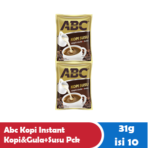 

ABC Kopi Susu 31g isi 10 Sachet – Kopi Instan dengan Gula dan Susu