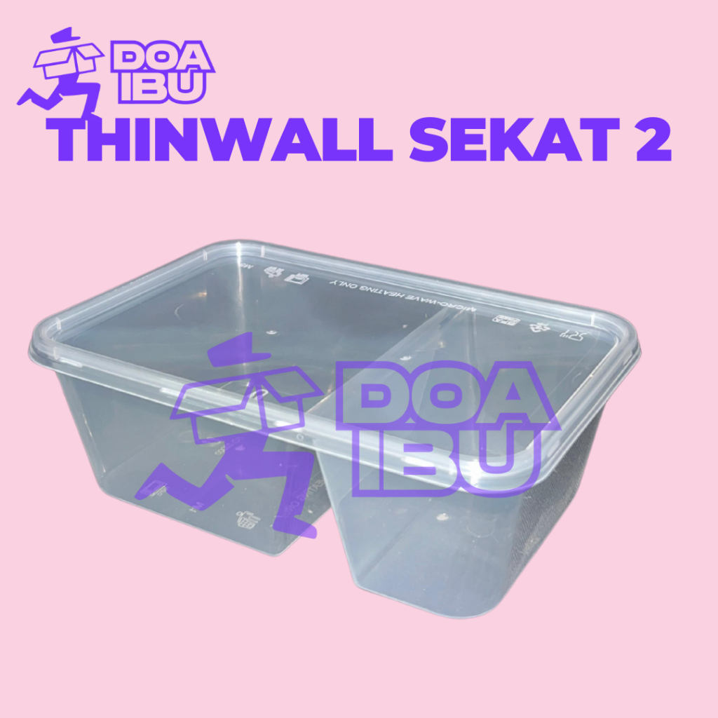 [50 pcs] thinwall 700ml sekat 2