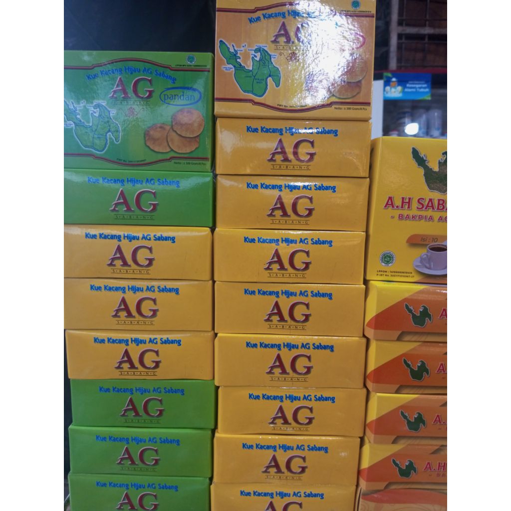 

Kue kacang hijau AG Sabang isi 8 pcs