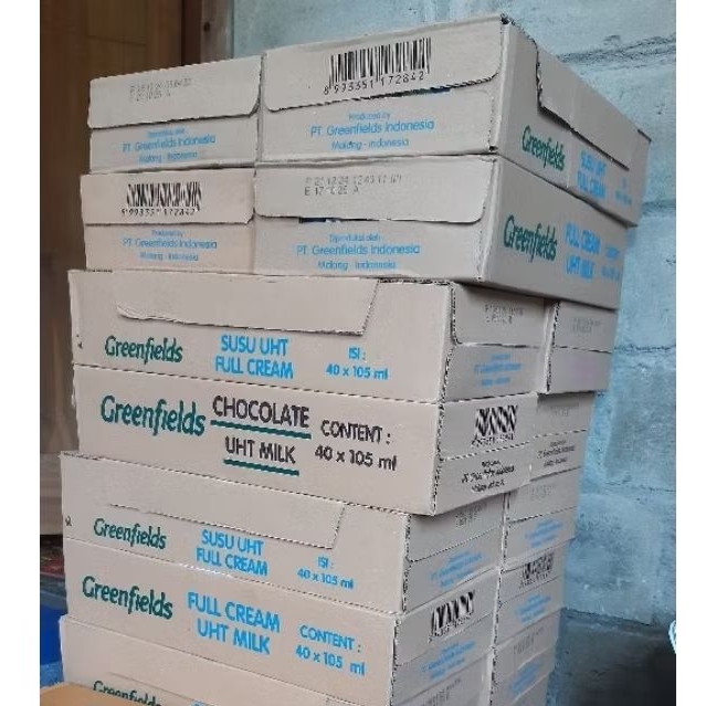 

paket 5 dus Greenfields 105ml Full Cream free packing BubbleWrap