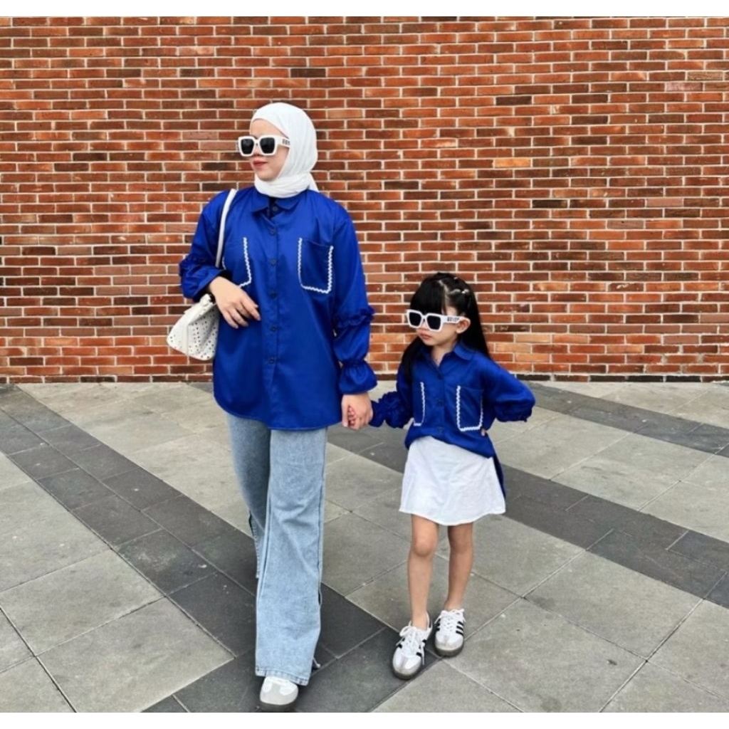 Melita Couple Ibu Dan Anak Perempuan / Baju Couple Ibu Dan Anak Perempuan / Blouse Couple Ibu Anak P