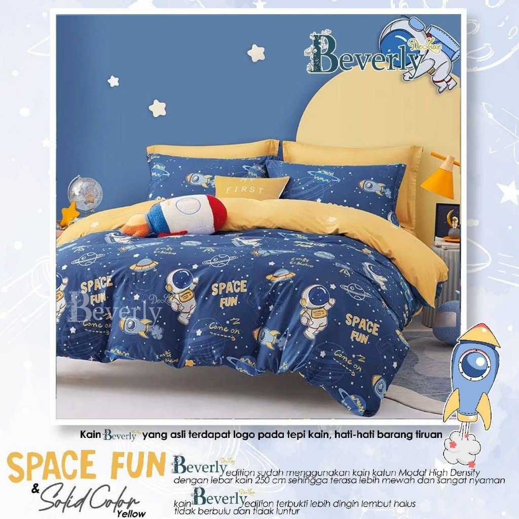 Sprei Katun Anak Beverly Space Fun Sprei Home Industry Dari Katun Cvc Premium Sprei