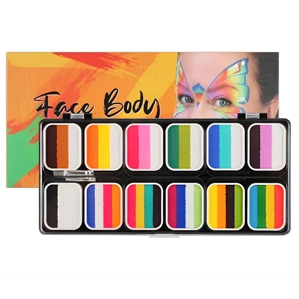 Based Water Face Paint Palette Body Art Halloween Makeup for Body Painting