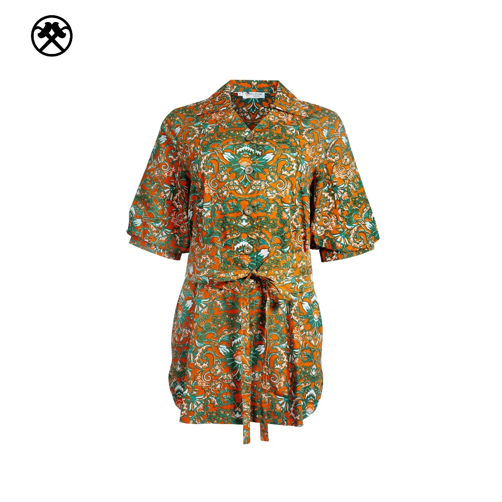 Keris Gallery Blouse Batik Wanita Lengan Pendek Balon Serbaneka