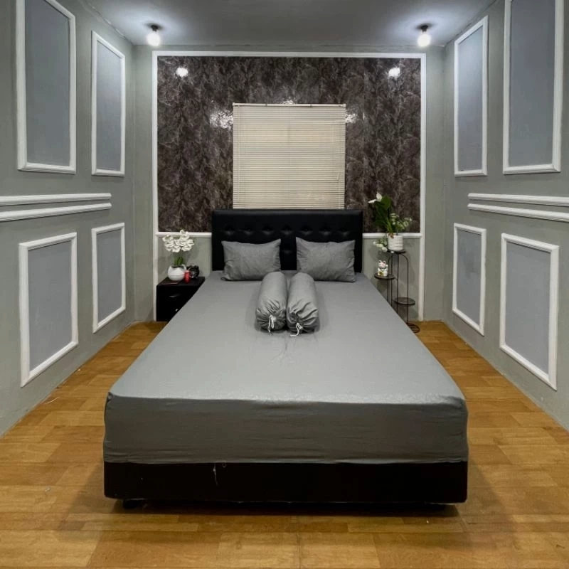 SEPREI POLOS HOMEMADE TINGGI 30CM UKURAN 180X200 ABU TUA COKLAT LILAC PINK FANTA WARNA PREMIUM MURAH