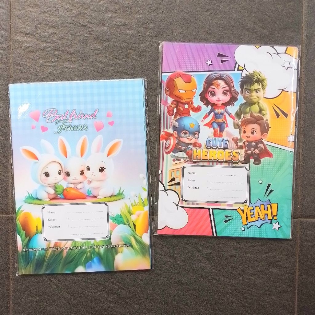 

Sampul Buku Tulis Warna Silver Horse Quarto ( Pendek ) Motif Fancy ( Pak 20 lbr ) [ Original ]