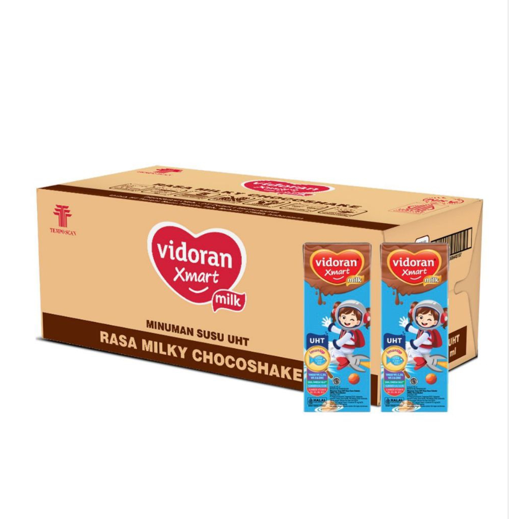 

Vidoran Kids Xmart Milk UHT Cokelat 175 ml EXP 12/2025