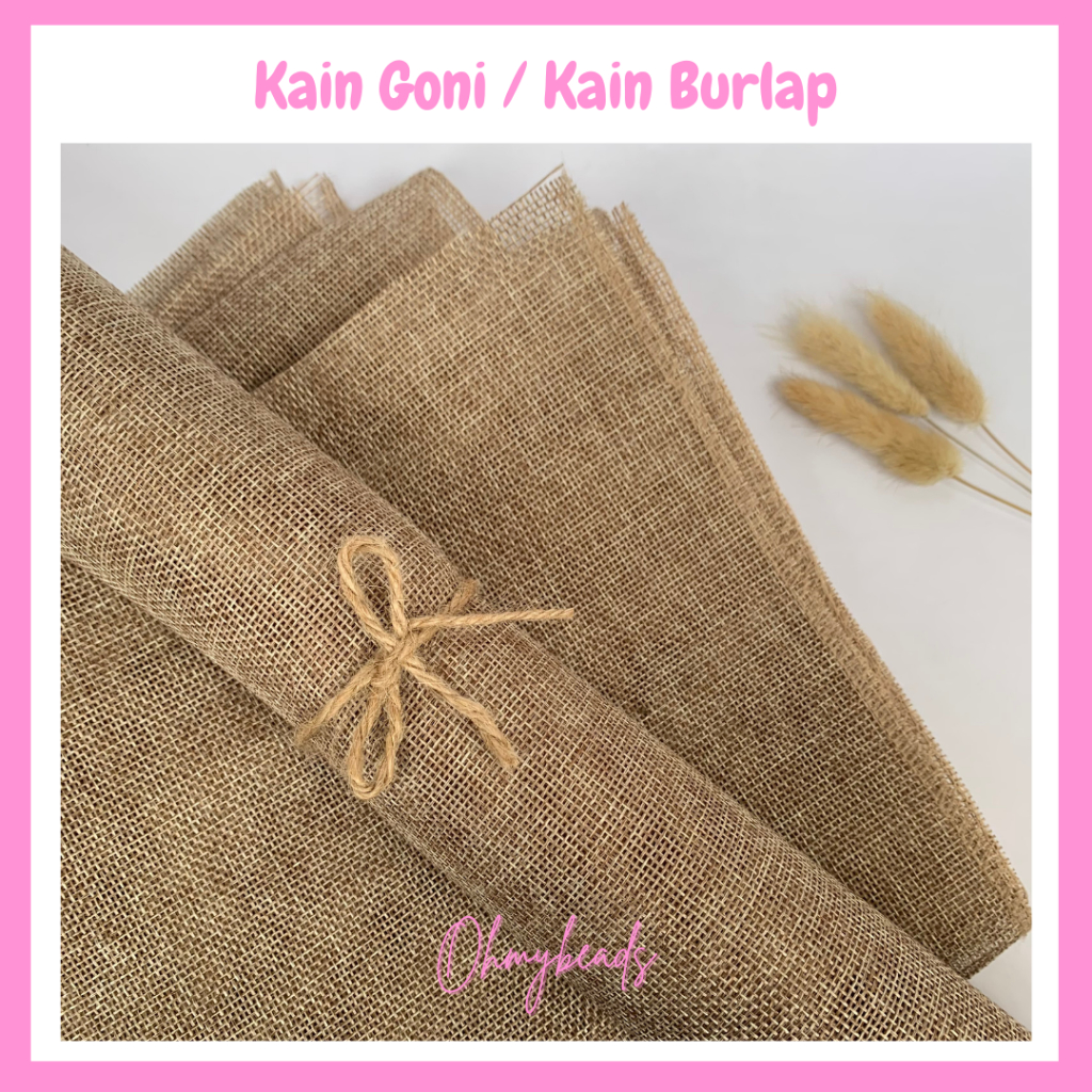 

Kain Goni Alas Hantaran Kain Burlap Hiasan Buket Perca Kerajinan Tangan DIY 90x45