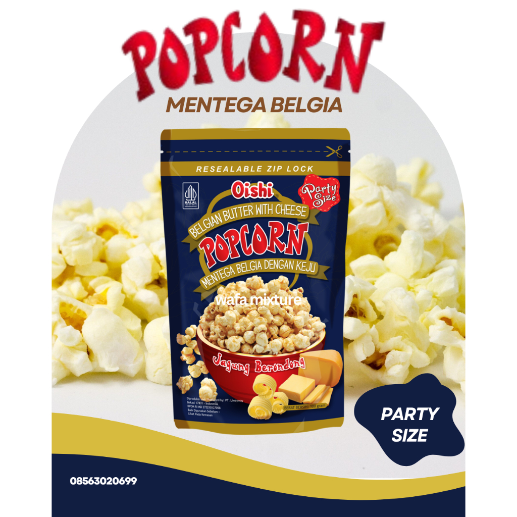

Oishi Popcorn / Camilan Snack Jagung Pop Corn Mentega Belgia 100 Gram murah